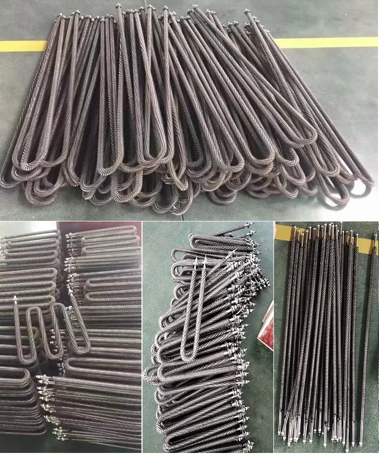 Finned Heater — 220 volt dc stainless steel industrial electric finned resistance air oven straight tubular heating elements 15
