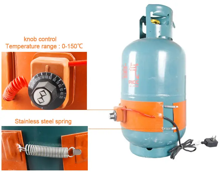 5kg 10kg 15kg 50kg Flexible Silicone Rubber Gas Bottle Heater — product detail 2