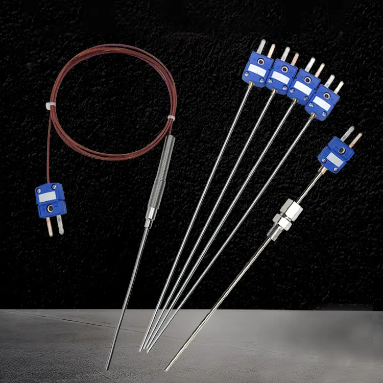 Thermocouple Type T — stainless steel probe 1mm 2mm 3mm temperature sensor thermocouple type t with stainless tip for low temperature liquid nitrogen 1