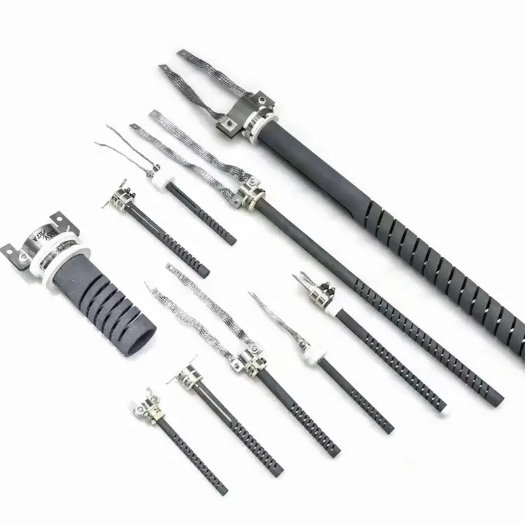 Silicone Carbide Rod Heater — cheap price industrial electric 1600c single double spiral sic rod silicone carbide heating element for Muffle Furnace 2
