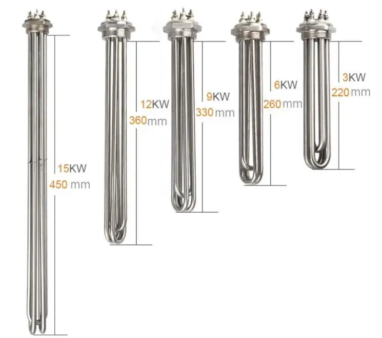 Screw Plug Electric Tubular Immersion Heater — product detail 1