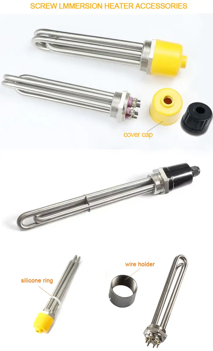 Heating Rod For Water — 3kw/6kw/9kw/12kw/15kw Electric Industrial tubular immersion water heater for Liquid heating element 3