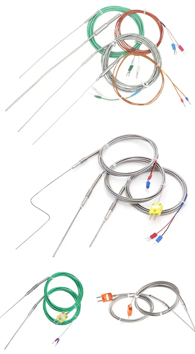 Thermocouple N Type — stainless steel probe 1mm 2mm 3mm temperature sensor thermocouple type t with stainless tip for low temperature liquid nitrogen 3