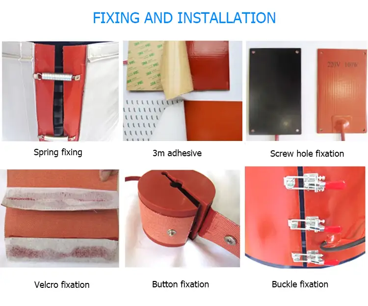 Lithium Heater Battery Silicone — custom 30w electric silicone rubber flexible heating pad 12 volt heating element with thermostat 14