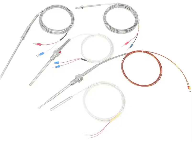M6 Thread Pt100 Rtd Temperature Sensor — oem stainless steel probe mineral insulated thermocouple k type threaded temperature sensor 2