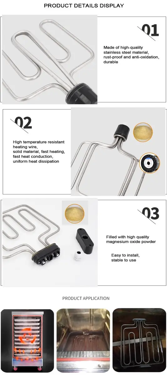 6kw 9kw 15kw Tubular Heating Element For Steamer — product detail 6