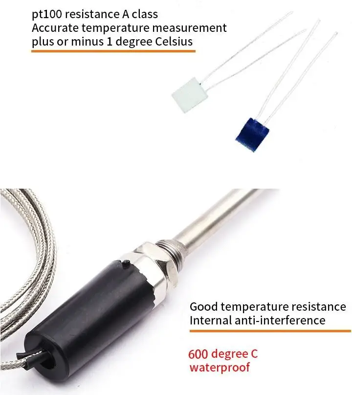 Waterproof 3 Wires Rtd Pt100 Temperature Sensor — product detail 2