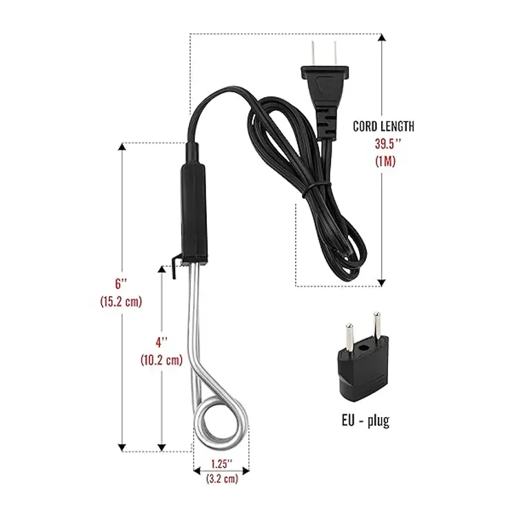 Mini Water Heater — 110v 220v 300w 1200w stainless steel cup mini heater element electric Portable Water Heater for cup 2