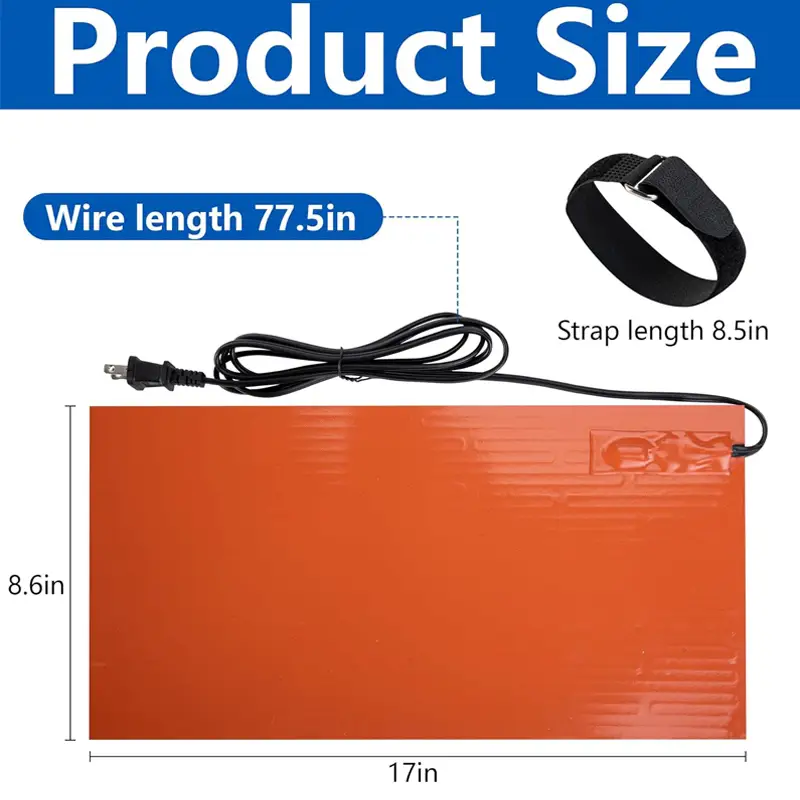 Pvc Heating Blanket — 120V 200W Flexible Silicone Pipe Pvc Heating Blanket for 1/2 to 1 1/2 Inch for Pipe Bending 2