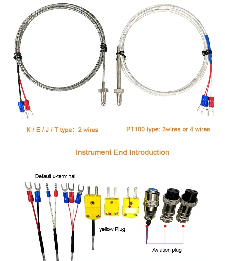 PT100 Sensor M6 3-Wire — OEM ODM industrial M8 rtd E J K type high temperature sensor thermocouple m6 screw 6