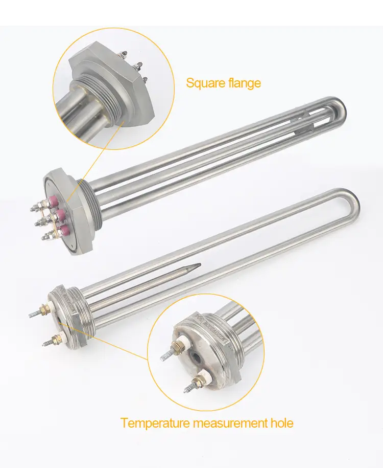 Heating Rod For Water — 3kw/6kw/9kw/12kw/15kw Electric Industrial tubular immersion water heater for Liquid heating element 5