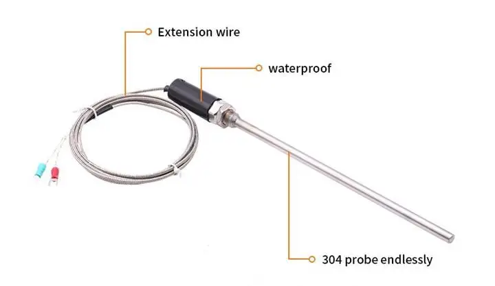 Waterproof 3 Wires Rtd Pt100 Temperature Sensor — product detail 1