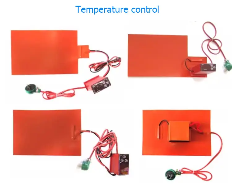 Lithium Heater Battery Silicone — custom 30w electric silicone rubber flexible heating pad 12 volt heating element with thermostat 10