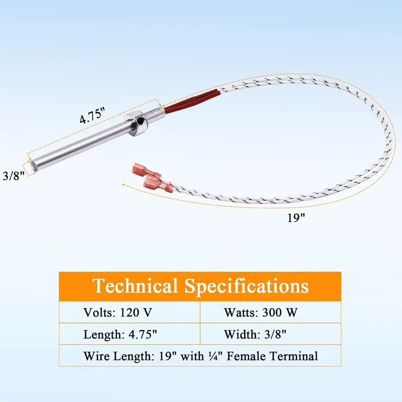 Hot Rod Ignitor for Englander Summers Heat Timber Ridge Pellet Stove — Hot Rod Ignitor 9 2