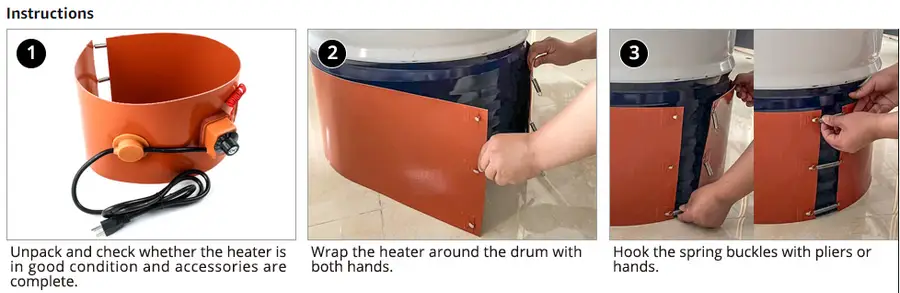 55 Gallon Silicone Drum Heater — product detail 11