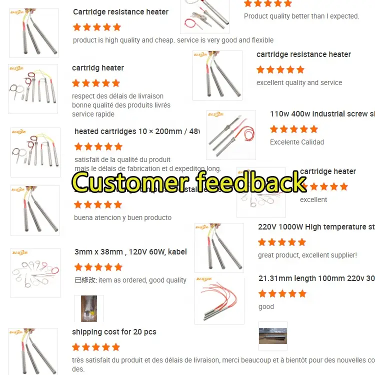 220v Stainless Steel Cartridge Heater With Thermocouple — high quality 100w 110v 220v 230v Industrial electric pencil cartridge heater rod resistance with ground wire 9