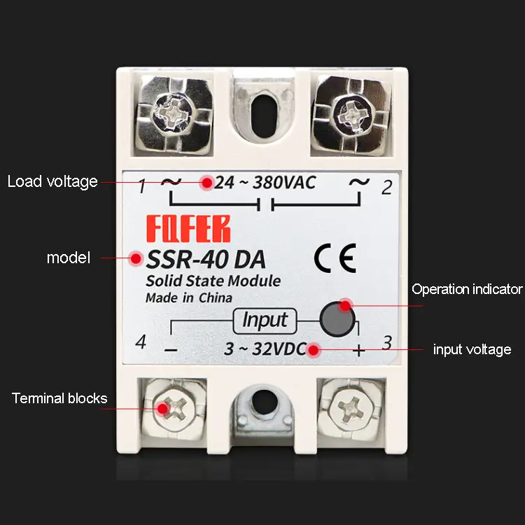 Dc To Dc Solid State Relay — Industrial 12V 24V 220V High Voltage 3 32VDC 10A 100A SSR Solid State Relay Dc to Dc 3