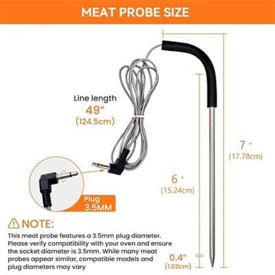 Probe Thermometer For Pellet Grill Smokers